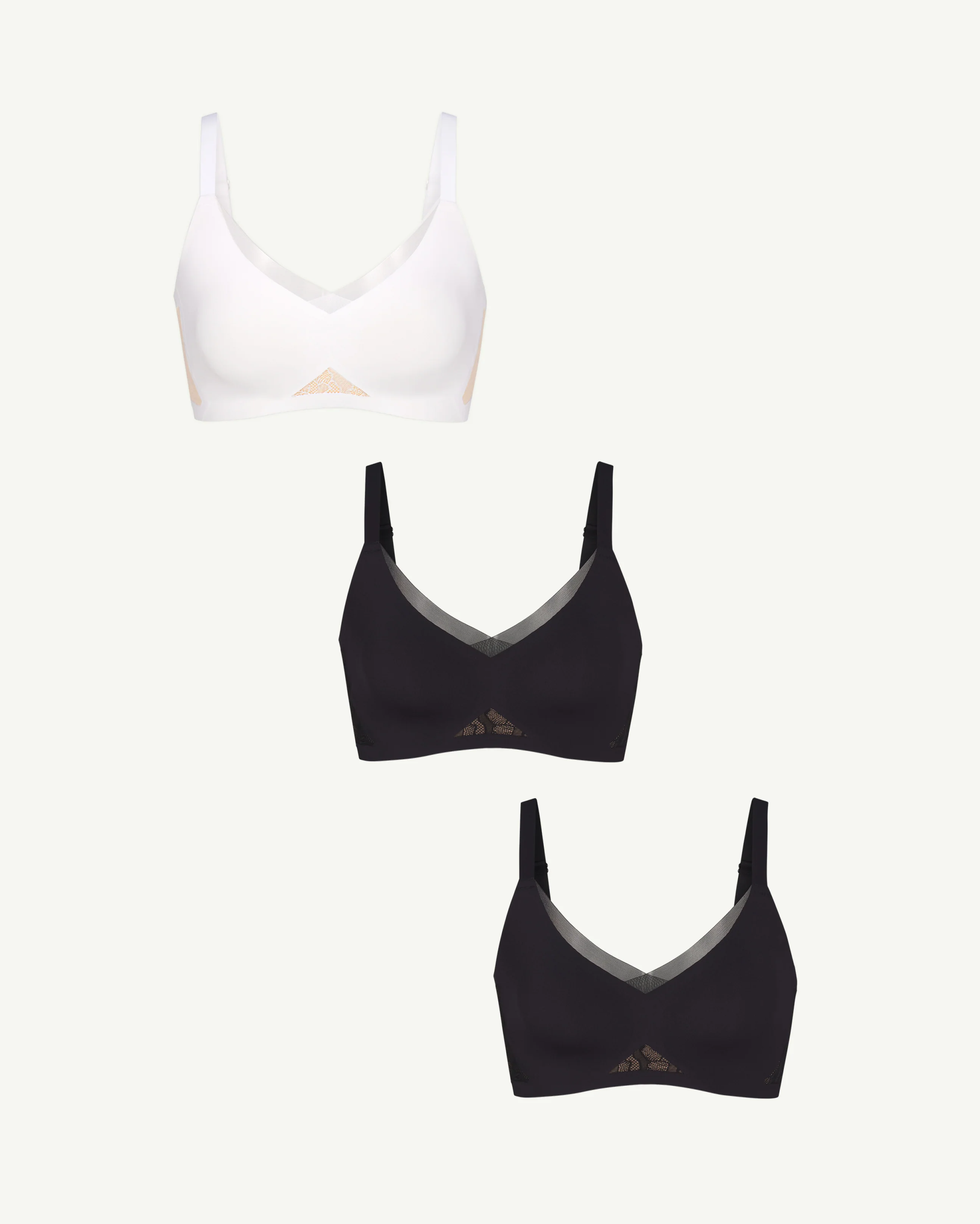 Lace CrossOver Bra Triple Bundle