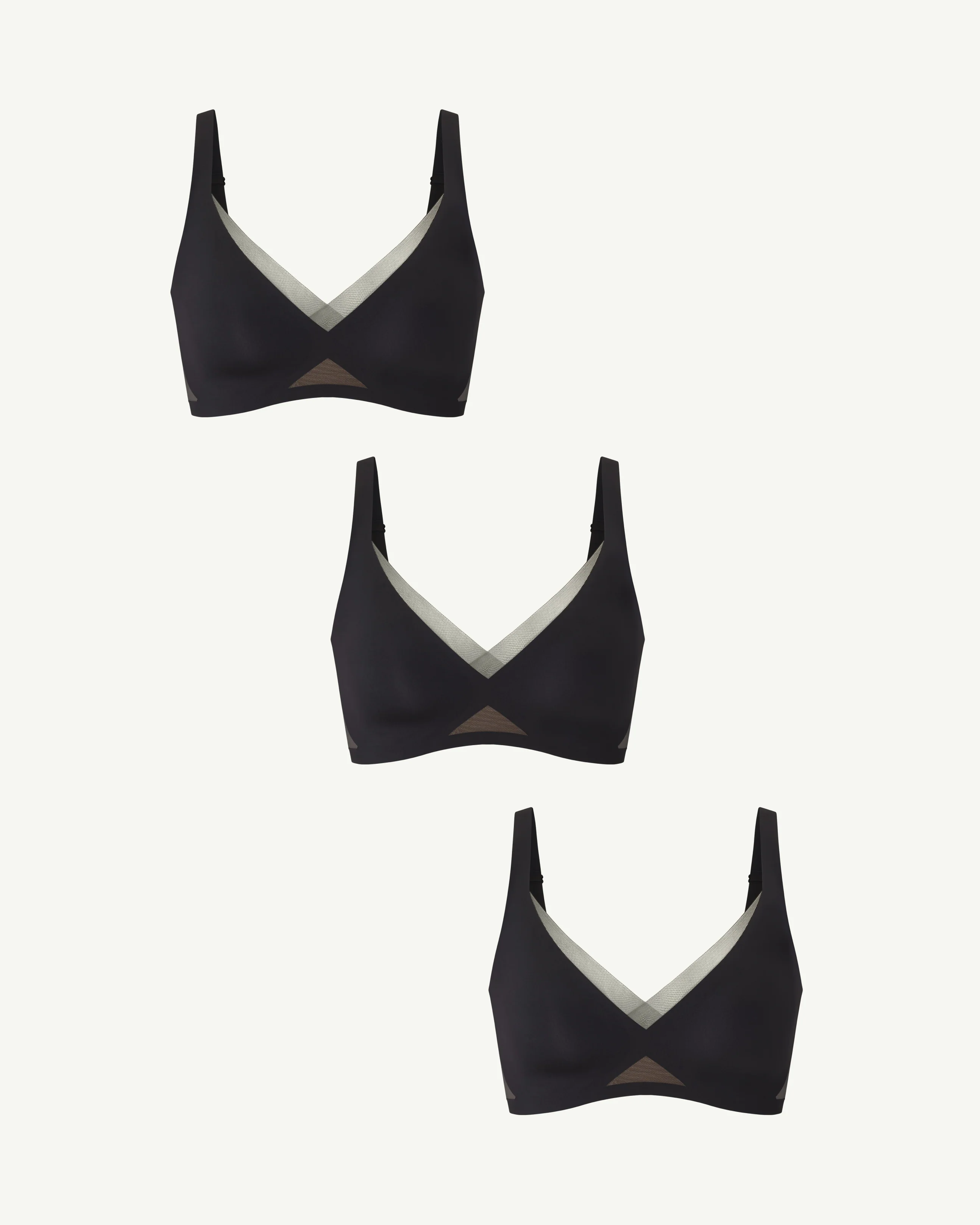 CrossOver V-Neck Bra Triple Bundle